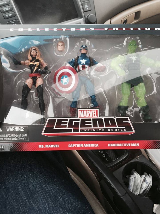 Marvel Legends Target Three Pack Ms Marvel Captain America Radioactive Man