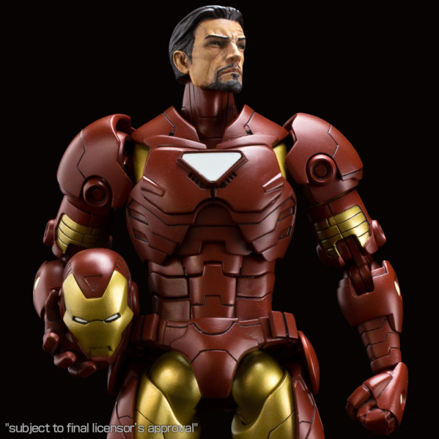 Sentinel Iron Man Armorize Action Figure Holding Helmet