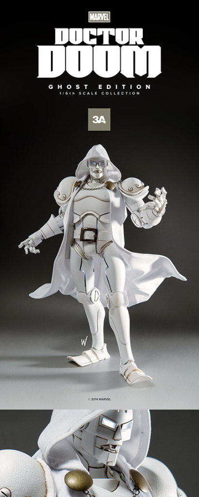 ThreeA Toys Dr. Doom Ghost Edition White Sixth Scale Figure