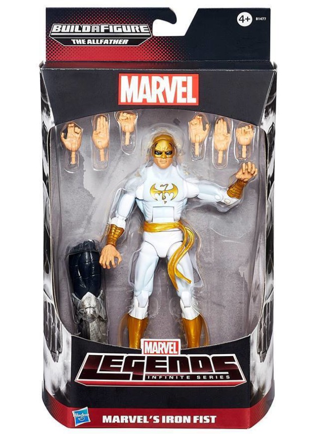 Avengers Marvel Legends 2015 Iron Fist Figure Packaged with Odin Build-A-Figure Leg