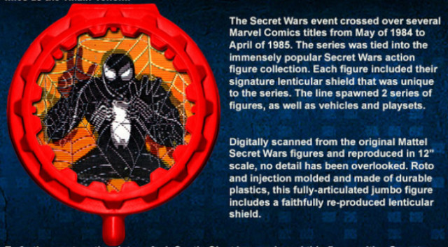 Gentle Giant Secret Wars Lenticular Shield for Black Costume Spider-Man