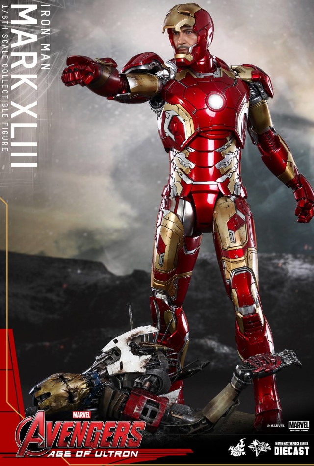 Avengers 2 Hot Toys Iron Man Mark 43 Tony Stark Head