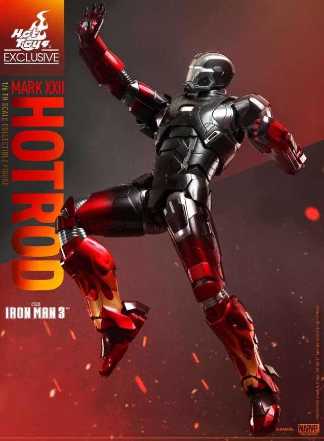 Hot Toys Exclusive Hot Rod Iron Man Movie Masterpiece Series Diecast Figure