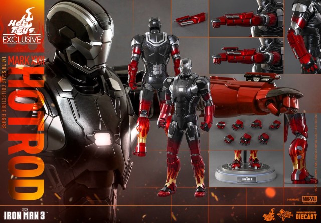 Hot Toys Iron Man Hot Rod Armor Die-Cast Figure and Accessories