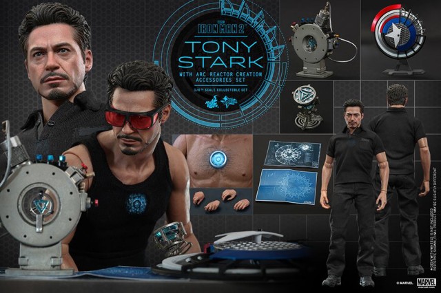 Hot Toys Tony Stark with Arc Reactor Creation Accessories Set