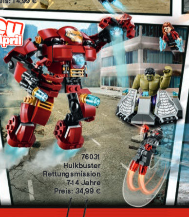 LEGO Hulkbuster Rescue Mission 76031 Set