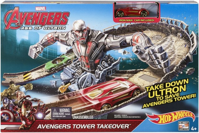 Avengers Age of Ultron Hot Wheels Avengers Tower Takeover Set Box