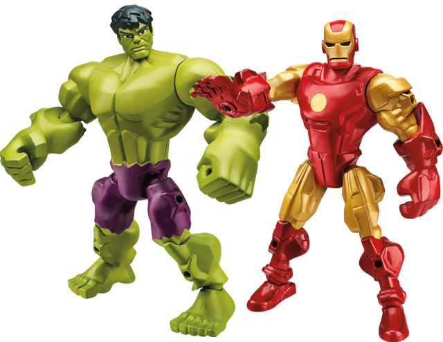 Avengers Age of Ultron Mashers Hulk and Iron Man Figures