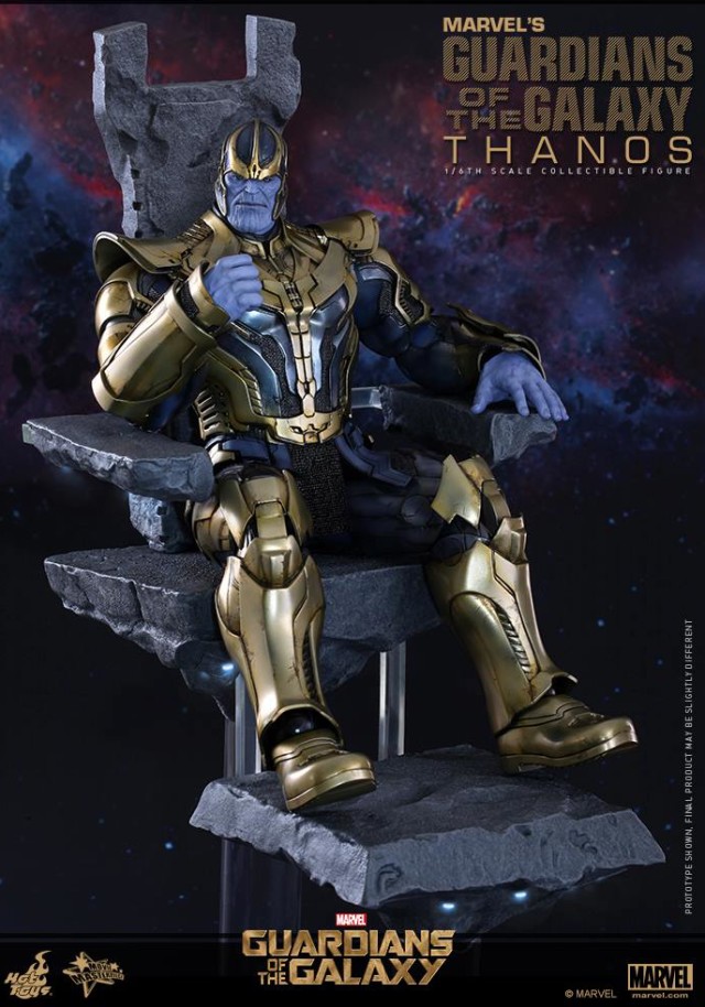 Guardians of the Galaxy Hot Toys Thanos Figure on Throne