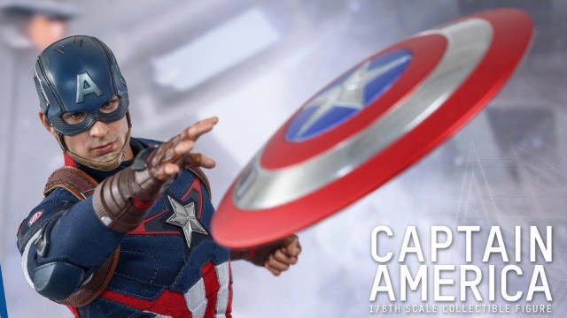 Hot Toys Avengers Age of Ultron Movie Captain America Figure Throwing Shield