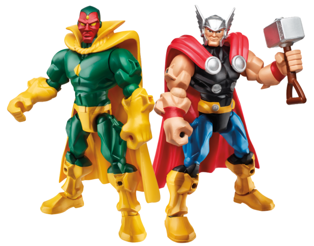 Marvel Mashers Vision and Thor Figures Avengers Age of Ultron