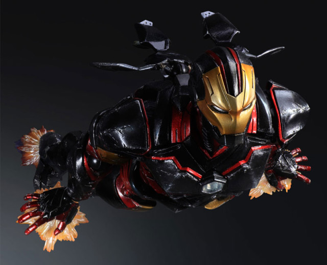 Play Arts Kai Marvel Variant Iron Man Figure Flying