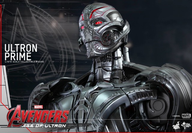 Close-Up of Ultron Prime MMS284 Hot Toys Figure Head