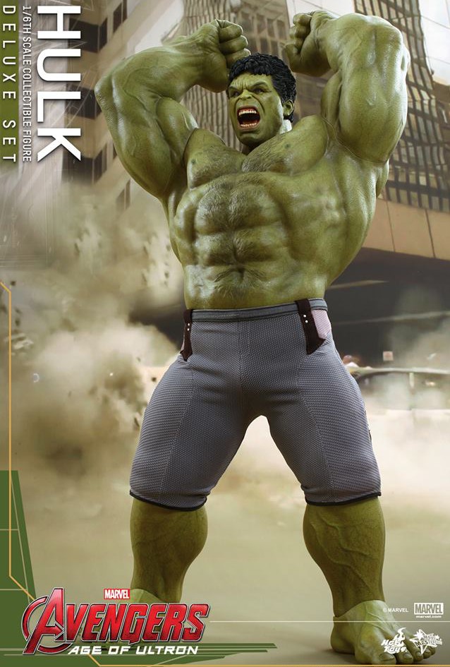 Hot Toys MMS287 Hulk Deluxe Set Hulk Smash Screaming Head