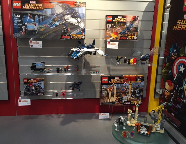 2015 Toy Fair LEGO Marvel Sets Display