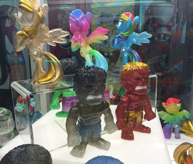 Funko New York Toy Fair 2015 Display Hikari Hulk & My Little Pony Rainbow Dash Figures
