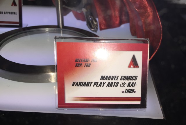 Play Arts Kai Marvel Variant Thor Placard NY Toy Fair 2015