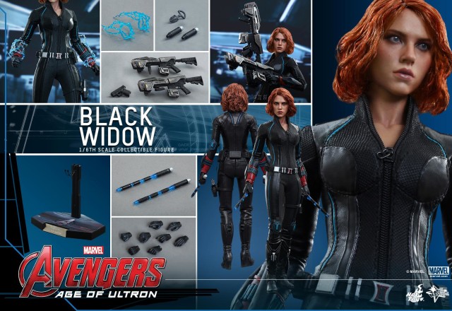 Avengers Age of Ultron Hot Toys Black Widow Figure and Accessories