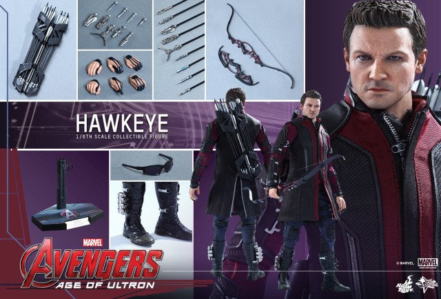 Avengers Age of Ultron Hot Toys Hawkeye Figure and Accessories