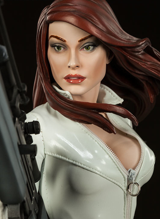 Black Widow White Edition Sideshow Collectibles Exclusive Statue