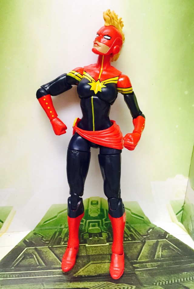 Avengers Legends Captain Marvel Figure Awkwardly Posed with Mohawk