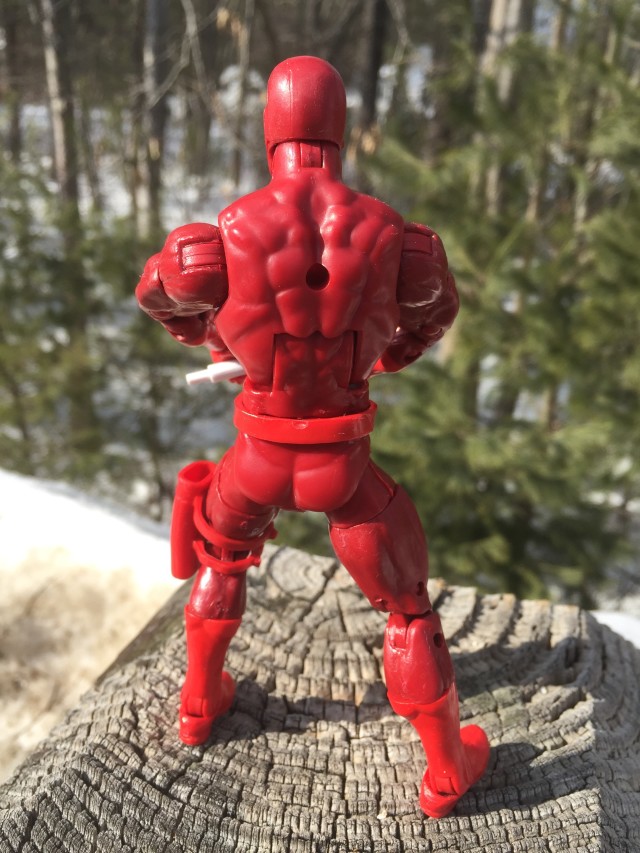 Back of Marvel Legends 6" Daredevil Spider-Man Legends Figure