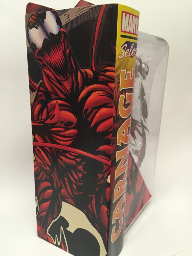 Marvel Select Carnage Box Art on Side of Packaging