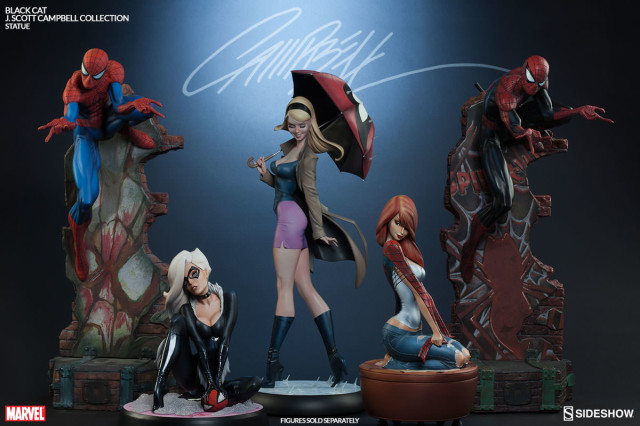 J. Scott Campbell Spider-Man Collection Statues Mary Jane Gwen Black Cat