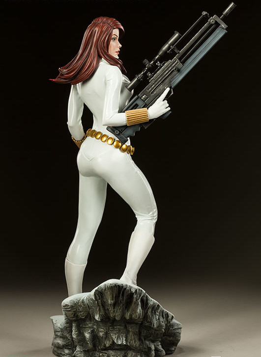 Premium Format White Costume Black Widow Statue Sideshow Collectibles