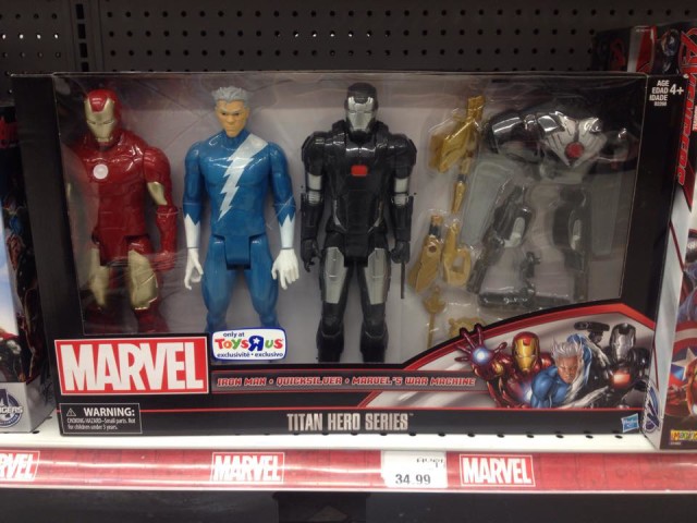 Toys R Us Exclusive Marvel Titan Hero Pack Iron Man Quicksilver War Machine