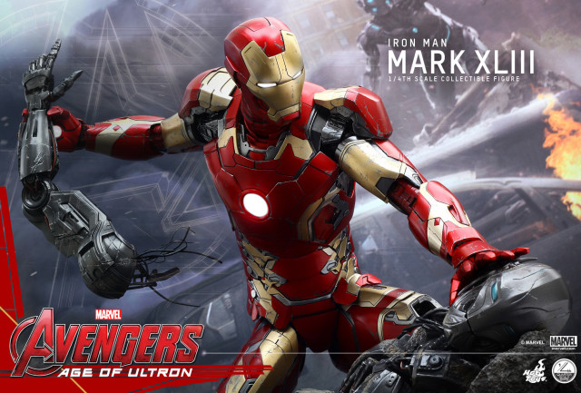 Avengers Age of Ultron Hot Toys Iron Man Mark XLIII Figure Tearing off Ultron Arm