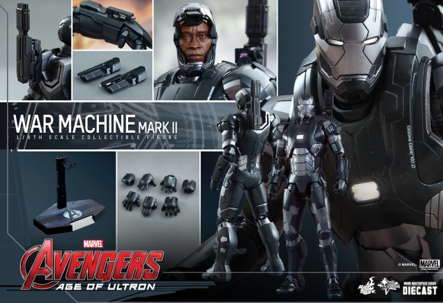 Avengers Age of Ultron Hot Toys War Machine Mark II Figure and Accessories