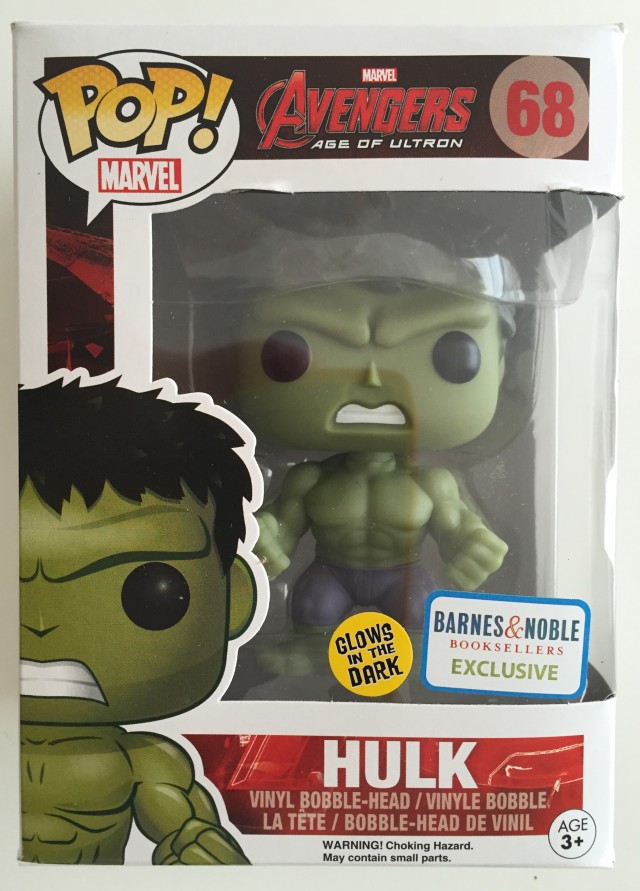 Funko POP Vinyls Glow in the Dark Hulk Figure Box