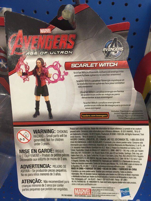 Scarlet Witch Avengers All-Stars Figure Cardback