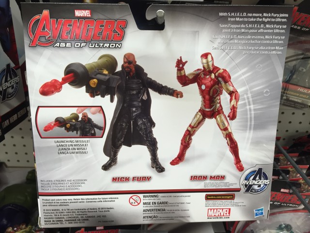 Avengers AOU 3 3/4" Nick Fury Iron Man 43 Packaging Back