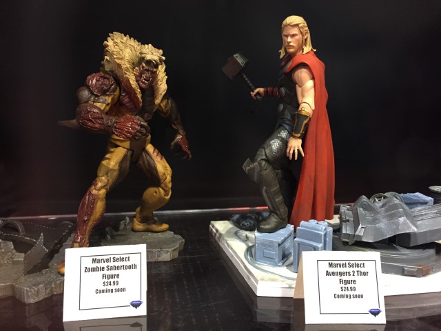 Marvel Select Zombie Sabertooth and Thor Figures