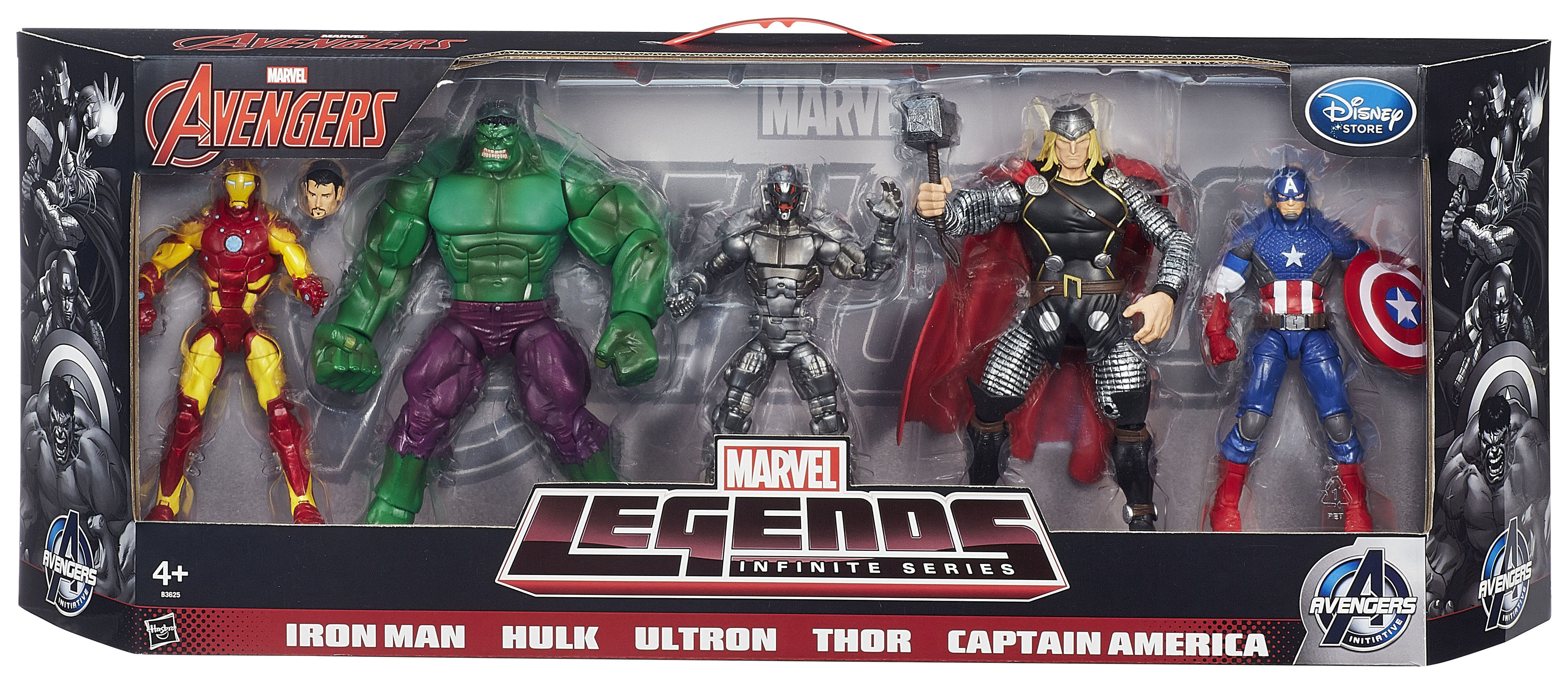 Marvel Legends Disney Store 5 Pack Exclusive Hasbro Avengers Figures Hulk Ultron 