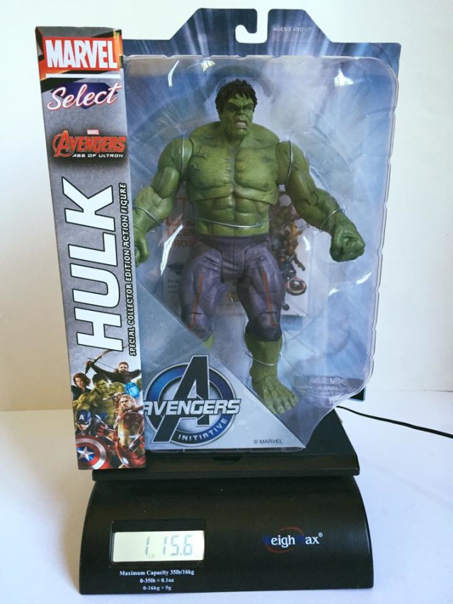 Avengers Age of Ultron Hulk Marvel Select Figure Weight 2 Pounds