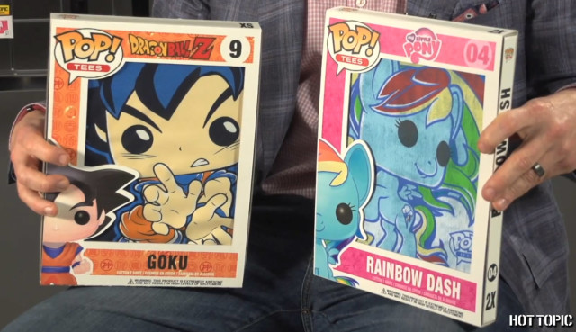 Funko POP Tees Boxes Packaging Goku Rainbow Dash