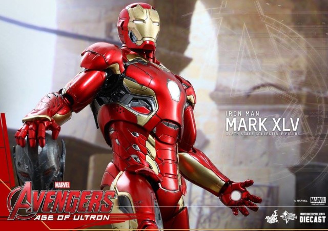 Hot Toys 2016 Iron Man Mark XLV Figure with Ultron Prime Head
