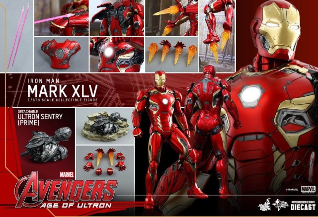 Hot Toys Iron Man Mark XLV Figure and Accessories