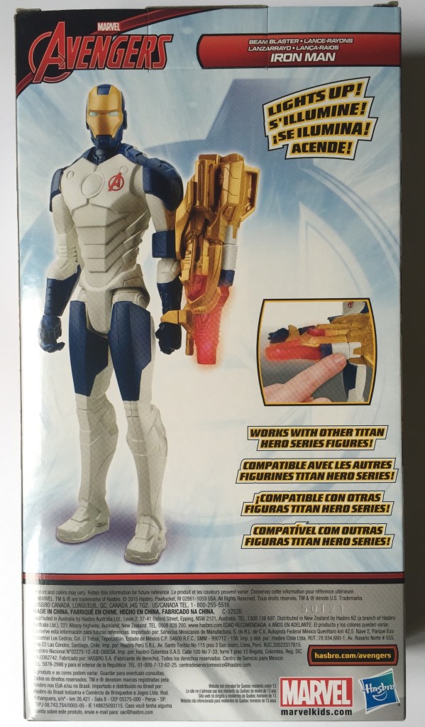 Back of Iron Legion Titan Hero Figure Box