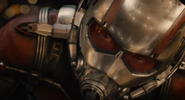 Paul Rudd Ant-Man Movie Screenshot Helmet Close-Up