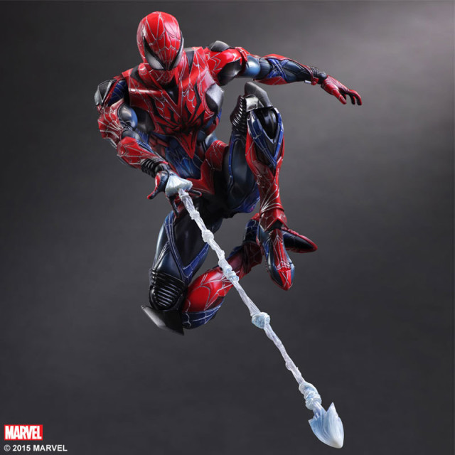 Play Arts Spider-Man Figure Shooting Web