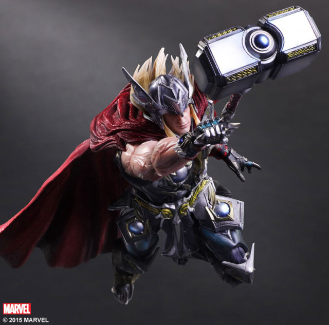 Square-Enix Play Arts Kai Thor Variant Figure Flying