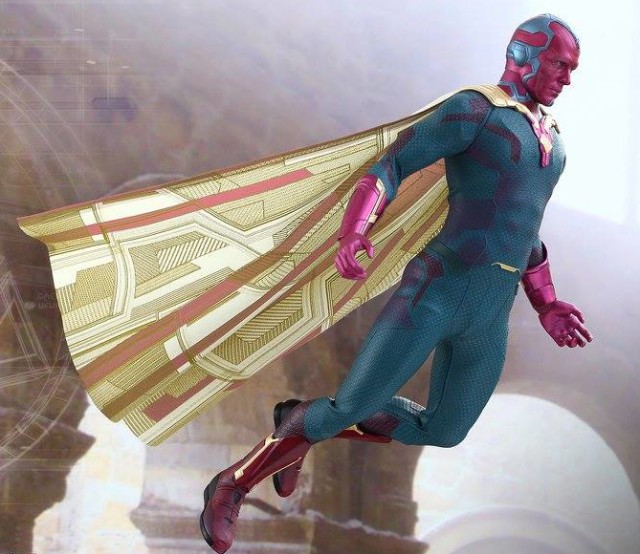 Vision Hot Toys Sixth Scale Figure Flying with Flowing Cape
