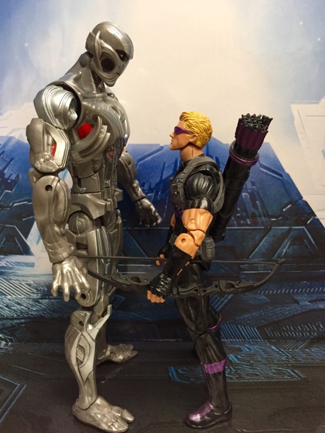 Size Comparison Marvel Legends Ultron Prime Build-A-Figure and Hawkeye