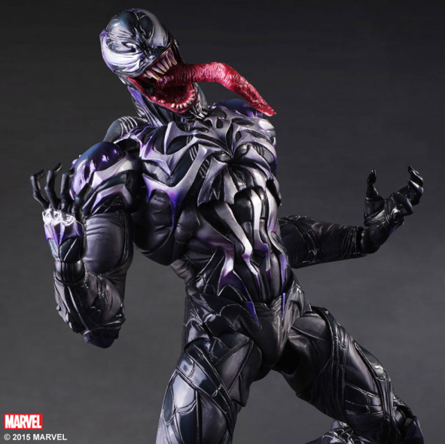 Play Arts Kai Venom Action Figure with Tongue Out