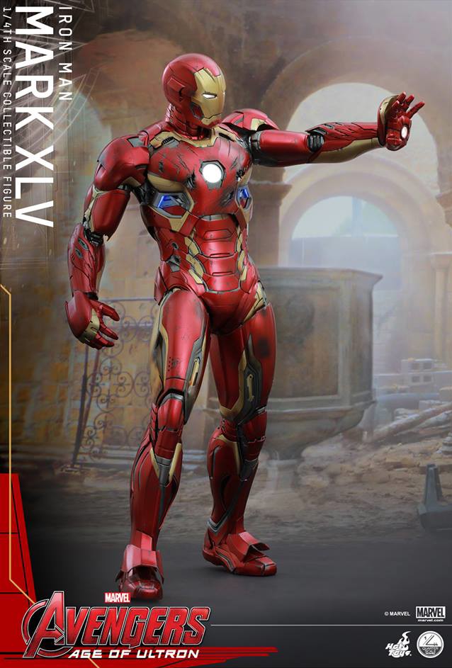 Mark XLV Iron Man Hot Toys 18 Inch Figure