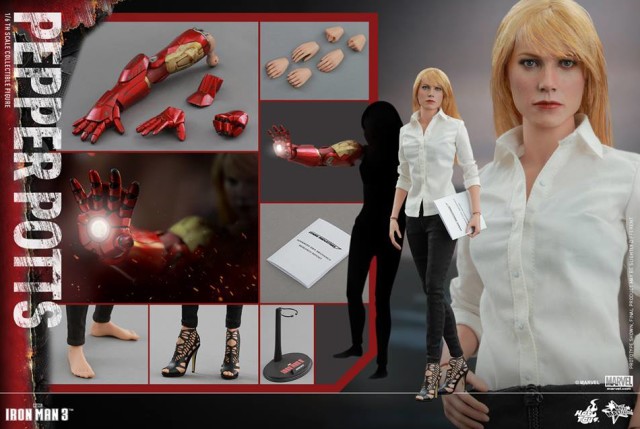 Pepper Potts Hot Toys Figure and Accessories Gwyneth Paltrow